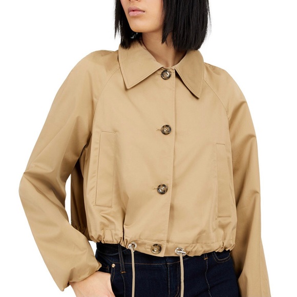 INC Drawstring Bomber Jacket Large - Picture 8 of 10